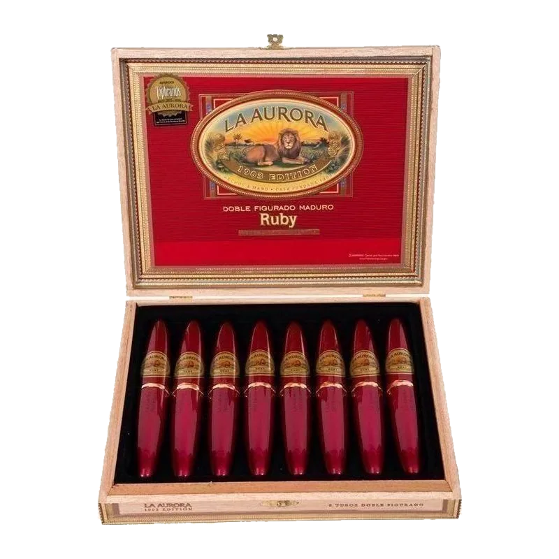 La Aurora Preferidos 1903 Edition Ruby Doble Figurado Tubo