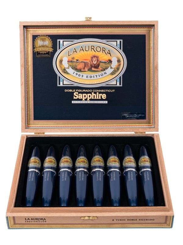 La Aurora Preferidos 1903 Edition Sapphire Doble Figurado Tubo